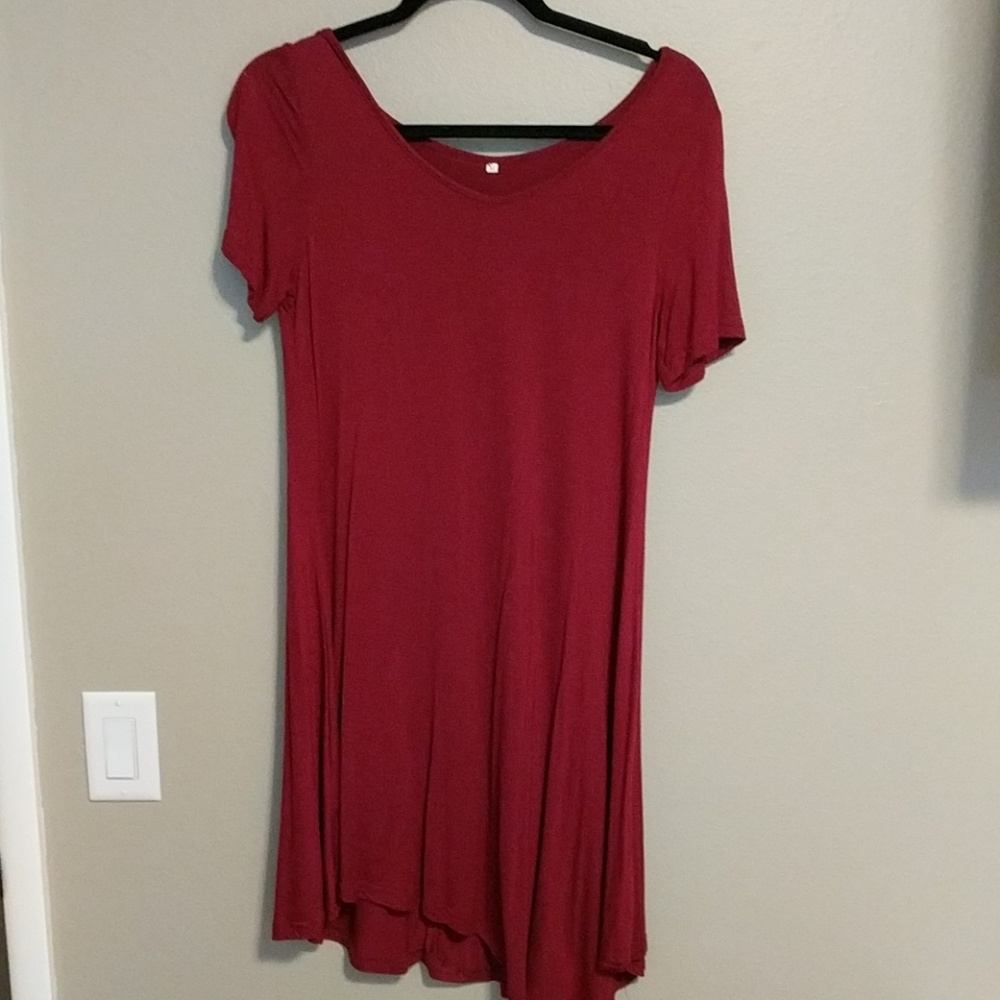 Red t shirt dress